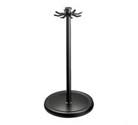 Kivivaka Porte-ustensiles de cuisine avec 8 crochets, organiseur de comptoir rotatif pour un accès facile, porte-outils compact en métal pour la cuisine, noir