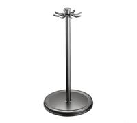 Kivivaka Porte-ustensiles de cuisine avec 8 crochets, organiseur de comptoir rotatif pour un accès facile, support à outils compact en métal pour la cuisine, noir (gris)