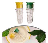 Kivivaka Presse-citron manuel avec presse à vis, passoire intégrée et récipient à jus, compact pour presse-agrumes en plastique Jaune