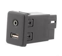 Kivivaka Prise audio auxiliaire 3,5 mm pour tableau de bord pour Opel | Connecteurs plaqués or, montage encastré, vis incluses, kit de support, facile à installer