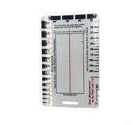 Kivivaka Règle à coulisse ECG transparente en 7 étapes pour l'évaluation de la fréquence cardiaque et du rythme, outil de mesure portable en ABS avec porte-carte d'identité (règle + porte-carte)