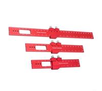 Kivivaka Règle professionnelle pour le travail du bois, jauge de traçage en alliage d'aluminium résistante à l'usure avec bouchon pour le marquage des bords, rouge H300 (H160)