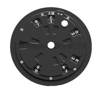 Kivivaka Roue de théorie musicale en alliage d'aluminium, guitare pour cercle d'échelle d'accords de cinquièmes et d'apprentissage des échelles, table tournante portable de 11 cm, noir et rouge