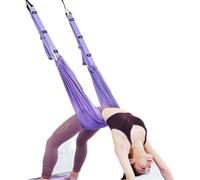 Kivivaka Sangle de balançoire de yoga aérienne, corde extensible anti-gravité avec ceinture de 40 cm de large, réglable pour ancrage de porte, fitness à domicile, entraînement de flexibilité, rose