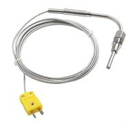 Kivivaka Sonde thermocouple EGT de type K en acier inoxydable, capteur haute température 0-1250C avec fil de 2 m et 1/8 NPT