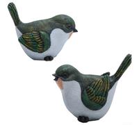 Kivivaka Statue d'oiseau en résine faite à la main (alignée) | Détails faits à la main, variations de forme uniques, posture réaliste, ajoute de la vitalité à n'importe quelle pièce