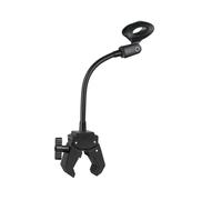 Kivivaka Support de microphone réglable en col de cygne avec pince, support de micro flexible de 30 cm, adaptateur de filetage 38 à 58 fils pour podcasts Home Studio