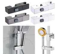 Kivivaka Support de pommeau de douche carré réglable 30 x 18 mm, support de base fixe en ABS rotatif