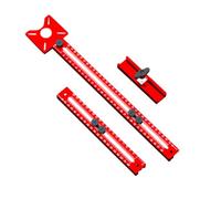 Kivivaka Support de rainure de fraisage avec base pour défonceuse à bois, guide circulaire pour machine à couper, alliage d'aluminium rouge D