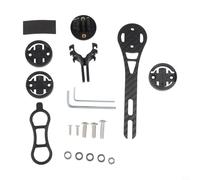 Kivivaka Support d'ordinateur de vélo en fibre de carbone avec support d'éclairage avant, extension de caméra pour Garmin Bryton, 3K noir (longueur 143 mm)