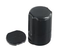 Kivivaka Tampon encreur rond avec support 40 mm de diamètre, boîtier en plastique, bureau, entreprise et usage personnel Noir