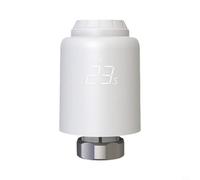 Kivivaka Tête de thermostat de radiateur WiFi, valve TRV M30 x 1,5 mm avec détection de fenêtre ouverte, contrôle de chauffage programmable pour application Tuya/Life, blanc