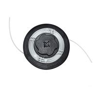 Kivivaka Tête de tondeuse à gazon en acier C6-2 M8 x 1,25 filetée pour outils de coupe, noir