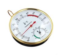 Kivivaka Thermomètre et hygromètre 2 en 1 en alliage d'aluminium antirouille pour hammam, 10 cm (1 pièce)