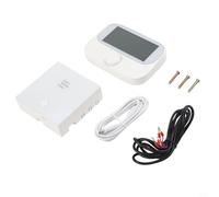 Kivivaka Thermostat de chaudière RF pour contrôle intelligent par application Tuya, minuterie programmable de 7 jours, bouton rotatif, affichage de l'humidité et de la météo, ABS PC ignifuge (WiTH3