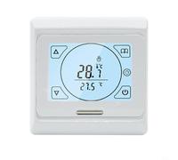 Kivivaka Thermostat de chauffage au sol avec contrôle tactile programmable, entrée double capteur et interrupteur d'alimentation de sécurité intégré (16 A)