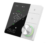 Kivivaka Thermostat intelligent pour climatisation, 3 régulations, économie d'énergie 5+1+1, convient aux boîtes de 86 mm et 60 mm (noir et blanc)