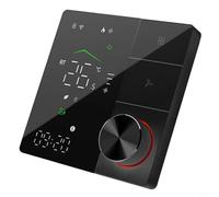 Kivivaka Thermostat intelligent pour climatisation, 3 régulations, économie d'énergie 5+1+1, convient aux boîtes de 86 mm et 60 mm (noir)