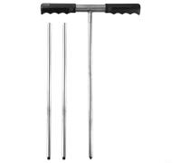 Kivivaka Tige de sonde de sol réglable en acier inoxydable de 81,3 à 122 cm pour localiser les fosses septiques, les lignes souterraines et le jardinage