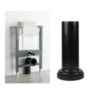 Kivivaka Tuyau d'évacuation de toilettes mural de 300 mm avec trou de 89 mm de diamètre, tuyau droit en ABS PP pour la plupart des modèles, noir