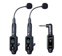 Kivivaka UHF Microphone sans fil pour saxophone et violon en laiton - Système de microphone sans fil avec écran LCD pour église, mariage, scène de 18,2 cm (1 en 2)
