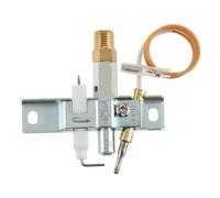 Kivivaka Unité d'allumage pour chauffage à gaz, 35 cm, assemblage en métal plat, terminal de 4,8 mm, installation facile, sortie de flamme unique, pièce de rechange portable pour chauffage d'intérieur