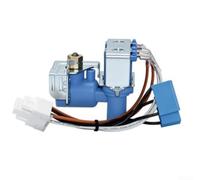 Kivivaka Vanne d'entrée d'eau pour réfrigérateurs 120 V Compatible avec les modèles Samsung TD09 NW2 Bobine solénoïde à double tête Finition bleue argentée Fixation rapide