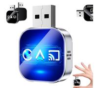 Kivont 3 in 1 Adapter, Kivont 3 in 1 Car Adapter, 2026 Upgrade 3-in-1 Wireless Adapters, Plug and Play, Stable Connection & No Latency, for All Systems (Blue B for Android)