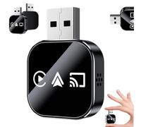 Kivont 3 in 1 Adapter, Kivont 3 in 1 Car Adapter, 2026 Upgrade 3-in-1 Wireless Adapters, Plug and Play, Stable Connection & No Latency, for All Systems (Black for Android)