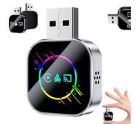 Kivont 3 in 1 Adapter, Kivont 3 in 1 Car Adapter, 2026 Upgrade 3-in-1 Wireless Adapters, Plug and Play, Stable Connection & No Latency, for All Systems (Colorful B for Android)