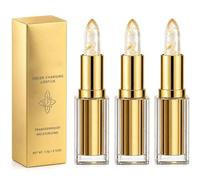 Kivora Colour Changing Lipstick, Lipstick for Older Women, PH Adjusting Clear to Natural Colour, Moisturising Lip Balm, Transfer-Resistant, Long Lasting 24 Hours Sheer Gloss, 3.5g，3pc