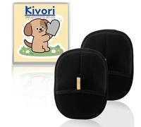 Kivori Lot de 2 gants de toilettage pour animaux de compagnie - Brosse de nettoyage électrostatique réutilisable pour meubles, literie, canapé