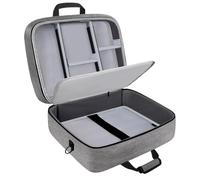 kivrimlarv Audio Mixer Bag, Compact DJ Sound Mixer Case with Adjustable Storage and Scratch Resistant Exterior, Portable Music Equipment Organizer, Detachable Shoulder Strap, 15.75x12.99x6.1in
