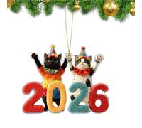 kivrimlarv Backpack Ornament - Christmas Home Decor 2D Acrylic Kitten Ornament | Small Decorative Tree Accent Design for Living Room, Bedroom, Office, Mantel Or Balcony, 3.42x3.14x0.11in