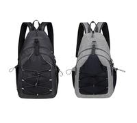 kivrimlarv Backpack, Sling And Chest Bag,Waterproof Sports, Travel Design, Lightweight Black/Gray 26x16x44in/10.24x6.3x17.32in Daily Carry On Use For Boys And Girls