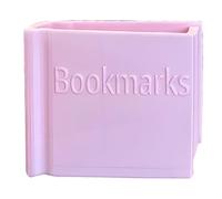 kivrimlarv Book Shaped Desk Organizer - Bookmark Display Holder and Makeup Brush Holder, 3D Printed Storage Box for Desktop, Tabletop, Bedside, Bookshelf, Countertop, Home Reading Booth