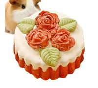 kivrimlarv Bunny Chew Toys - Cake Shaped Natural Hamster Chews | Teeth Care Toys for Bunnies, Guinea Pigs, Hamsters, Chinchillas, Small Animals for Healthy Teeth and Play