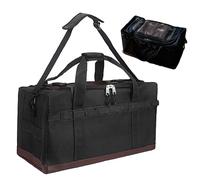 kivrimlarv Camping Storage Bag, Gear Organizer, Utility Case, Heavy Duty Construction Waterproof Fabric Large Capacity Black for Overlanding Hiking Road Trips, 29.53x15.75x15.75 inches