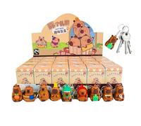 kivrimlarv Capybara Keychain - Funny Doll Pendant with Creative Design | Super Cute Cartoon Animal Charm, Realistic Mini Toy Accessory for Backpack Handbag Luggage Zipper Decoration Everyday Use