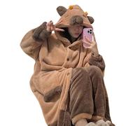 kivrimlarv Capybara Onesie Pajamas, Adult Capybara Costume, Comfortable Capybara Jumpsuit, Capybaras Pajamas with Soft, Comfortable, and Wearable Design for Both Kids and Adults (1 Set)