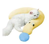 kivrimlarv Cat Calming Pillow, Plush Stuffed Pet Pillow, Neck Protection Cushion, Soft & Cozy Design, Machine Washable, Ideal for Sleeping, Balcony, Sofa, Bed, Game Room, 15.35x24.41in