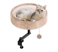 kivrimlarv Cat Desk Bed - Adjustable Supports Desk Mounted | Sleeping Holds Up to 44Lbs Comfortable Plush for Sleeping, Resting, Napping Or Playing in Living Room