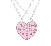 kivrimlarv Collier d'amitié avec cœur épissé, collier assorti de | Best Friends Collier en forme de cœur assorti pour filles et garçons