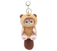 kivrimlarv Cute Animal Keychain | Unique Keychain Design | Fun Keyring Accessory | Plush Keychain | Colorful Cartoon Keychain | Miniature Animal Keychain 12.7 Cm And 5" Made In Flannel + Alloy