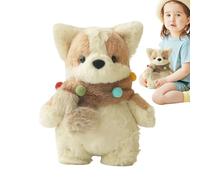 kivrimlarv Cute Cartoon Dog Toy, Soft Plush Animal Toy, 13.78inch Plush Dog, Dog Scarf Pillow Toy, Animal Plush Toy, Bedtime Dog Plush Toy, Plush Dog Toy for Women & Kids Bedtime