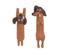 kivrimlarv Décoration de tableau de bord teckel - Mini figurine de chien Weenie pour intérieur de voiture | Matériau de base adhésive en résine, fonction de mouvement, accessoire de bureau, ensemble