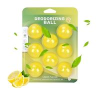 kivrimlarv Deodorizer Balls - 8 Piece Natural Long-Lasting Adhesive, Cat Odor Eliminator Air Freshener Balls for Nest, Mat, Cage, Litter Box, Shoes, Closet, Wardrobe, Carpets, Furniture