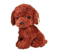 kivrimlarv Dog Plush, Curly Hair, Stuffed Animal, Soft Plush Puppy, Funny Dog Plushiess, Whether for Bedtime Comfort Or a Travel Buddy Gift for Boys Girls Cuddly Brown 18x20x25cm
