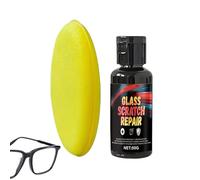 kivrimlarv Efface-rayures pour lunettes de soleil - Baume d'entretien 50 g, avec éponge - Kit de réparation de rayures pour lunettes de soleil - pour jaunir les marques d'oxydation, la clarté des