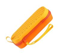 kivrimlarv Étui en silicone, support pour lunettes de natation, design protecteur coloré, trou de ventilation, pour lunettes de soleil de natation, voyage en plein air, 19,5 x 7,5 x 5 cm, 128 g noir